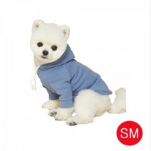 대형견옷 베어 후드 티셔츠 블루 SM