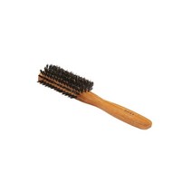 Bass Brushes Shine & Condition Hair Brush Natural Bristle FIRM Pure Bamboo Handle Classic Half Round Style Dark Finish Model 206 DB, Assorted／One Size