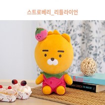 카카오프렌즈 캐릭터인형 정품 라이언 어피치 튜브 네오 무지 프로도-25cm 리틀 굿나잇 -25cm 6종류, 스트로베리 라이언 25cm, 25cm