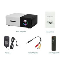 빔프로젝터 가성비 초단초점 미니 무선 프로젝트 프로젝트 스크린 LEJIADA YG300 Pro LED 480x272 픽셀 지원 1080P HDMI 호환 USB 오디오 휴대용 홈 미, 블랙 미국 플러그