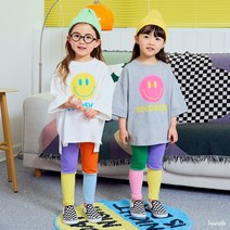 [유니키즈] 컬러스마일 상하복 아동복 유아 키즈 여아 남아 봄 롱티 레깅스 등원룩 하나비