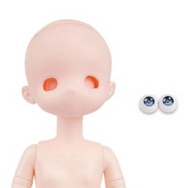 DIY 30cm 인형 메이크업 2D 애니메이션 얼굴 머리 또는 전체 롤 아름다운 소녀 장난감 선물 (머리 열 수 있습니다), A (head), blue eyes