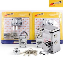 가람열쇠 M.STAR 미니1구 미니2구 강화유리 현관문 보조키 잠금장치, Super 미니2구(육각)