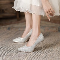 카테오 11cm 글리터 스틸레토 킬힐 가보시 하이힐 구두 2color