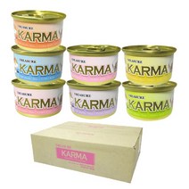 카르마 고양이 간식캔 80g 24개 1박스, 가다랑어+연어