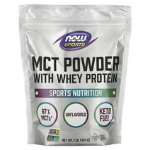 나우푸드 NOW Foods Sports 유청 단백질 함유 MCT 분말 무맛 454g(1lb), 무향
