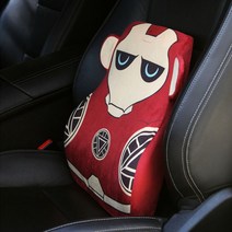 더블해피몰 히어로 의자 등받이겸용 차량용 등받이 쿠션 7종(캡틴아메리카 스파이더맨 아이언맨 베트맨 헐크 캣우먼 데드풀)