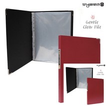 젠틀 클리어화일 40P 레드 부동산계약서파일 악보화일 종이파일 서류정리 악보파일 화일철 종이파일 부동산계약
