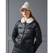 22FW [PREMIUM] 블랙 퍼카라 탈착 구스다운 점퍼 DNJU2D707BK