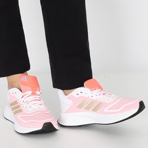 아디다스 우먼스 스타일리쉬 런닝화 듀라모 10 핑크/화이트