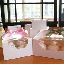 [렛츠베이킹] 머핀창박스(4구/화이트), 머핀창박스(4구/화이트)2개입