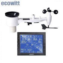 Ecowitt WS2320 와이파이 기상 관측소 무선 야외 태양열 발전 날씨 센서 LCD 콘솔 디스플레이 7 인 1, 01 North America 915MHz