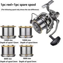 낚시 릴 빅 8000 9000 10000 12000 14000 스피닝 드래그 20 강력한 바닷물 민물, 5.NGK reel with spool - 8000의