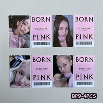 블랙핑크포카 4/10PCS Kpop Photocard JENNIE JISOO LISA ROS 앨범 태어난 핑크 LOMO 카드 Aespa Itzy KEP1ER Twice NewJea, [01] BP9-4PCS