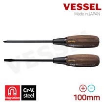 [베셀] 논슬립 일자 십자 다가네 우드 나무 드라이버 100mm, MODEL:베셀_330_2X100mm_십자형(+)