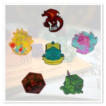 던전 앤 드래곤 뱃지 D&D 주사위 마스터 젤라틴큐브 RPG 영화 무비 게임 금속 핀뱃지
