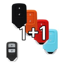 리미트 1+1 혼다 어코드 하이브리드 CRV 시빅 HRV 스마트 키 실리콘 케이스, 레드+스카이블루