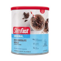 SlimFast 오리지널 식사 대체 파우더 리치 초콜릿 로얄 체중 감량 쉐이크 믹스 단백질 10g 34회 분량 (포장은 다를 수 있음), Rich Chocolate Royale, 1.94 Pound (Pack of 1)