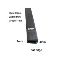 자동차 차량용 고무 몰딩 1235m U 자형 스트립 가드 플레이트 기계적 실란트 카드 유리 가장자리 씰링 금속 목재 패널 보드, 1, 1 meter