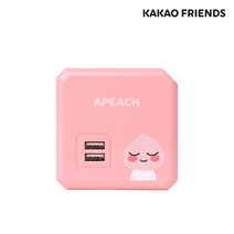 카카오 파워큐브 4구 USB 고용량 디자인 멀티탭, 핑크_어피치