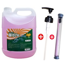 대용량 물비누 레몬향 4000ml + ( 펌프 ) 미세모치솔(통케이스) 1개 증정