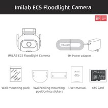 IMILAB- EC5 Wifi 스마트 보안 시스템 키트 야외 비디오 감시 IP 무선 Mihome 앱 투광 조명 카메라 2K, 03 EC5 Add 64G Card_03 AU 플러그