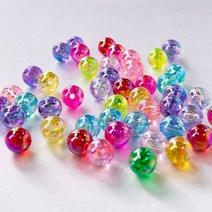 (B-12)(50g) AB 컬러 투명볼 팔찌 비즈 만들기 재료 부자재, 10mm, 1.옐로우