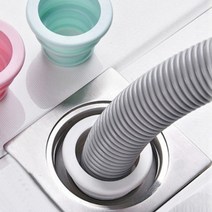 세탁기호스 배수구캡 싱크대 고무패킹 마개 덮개, 화이트