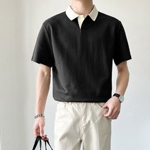 슬릭 넥 피케 티셔츠 스포츠 여행 골프 봄 남성 반팔티 유니폼 데일리