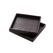 원목 쟁반 채반 x 정사각 17 주방용품 트레이 옻칠 식기 쟁반 플레이트, 에스도매 정사각쟁반 17x17