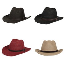 위월천 썸머 쿨 천연 마 카우보이 카우보이모자 중절모자 인디아나존스모자 남자중절모