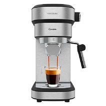 Cecotec Cafelizzia 790 에스프레소 및 카푸치노용 화이트 커피 머신 빠른 열 차단 가열 기능 자동 모드, 스탈, 압력계 없음   듀오