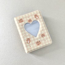 포카홀더북 보관함 띠부실 콜렉트북 사진첩 앨범 핑크 블랙 레이스 격자 무늬 돌 스타 책, b2