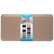 ComfiLife 피로 방지 바닥 매트 1.9cm(3/4인치) 두께의 완벽한 주방 매트 스탠딩 데스크 매트 가정 사무실 차고에서 편안함 내구성 얼룩 방지 미끄럼 방지, Black