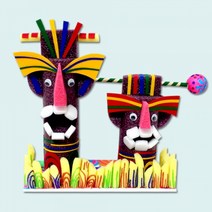 할인샵q23PzE23 백업장승만들기 어린이 만들기재료 3개묶음 만들기재료 장승만들기 전통만들기세트 전통장신구 어린이집만들기 유치원만들기 만들기수업