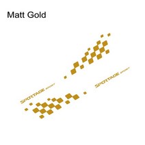 수전사필름 자동차 도어 사이드 스티커 레이싱 스포츠 데칼 튜닝 액세서리 비닐 필름 커버 기아 스포티지 3, 10 Matt Gold