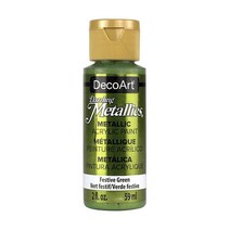 공예몰 데코아트 아메리카나 대즐링 메탈릭 아크릴 물감 2oz, 12 Festive Green