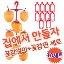 DIY 셀프 집에서 곶감 만들기 말리기 건조 반건조 건시 반건시 곶감걸이 세트, 10세트 (곶감 100개 가능)