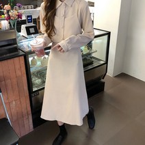 에크스씨샵 여성 가을 셔츠 원피스 롱 긴팔 원피스 드레스 치마 스커트 캐주얼 옷