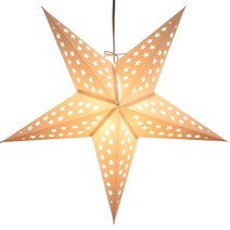 화이트 세레니티 페이퍼 스타 랜턴 3.7m(12피트) 전원 코드 포함, White Serenity Paper Star Lant