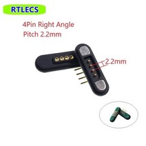 1 세트 IP67 방수 마그네틱 커넥터 2 3 4 5 6 7 8 9 위치 포고 핀 스프링로드 Pogopin Male Female, 4 Pin Right Angle