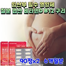 임신 전 태아 영양 제 엽산 철분 비타민디 b12 구리 임신준비 남자 복합 제 부부 건강 식품 엽산제 임신초기 400 임신중기 800 임산부 수유부 선물 식약처 인증 약국 추천