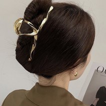 야오야오 엘리 메탈 꼬임 헤어 집게핀
