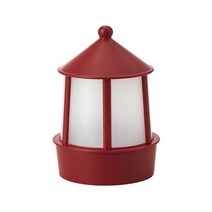 이케아 SOLVINDEN 솔빈덴 LED탁상장식스탠드 배터리식 집 12cm 조명 스텐드, 레드_605.147.23