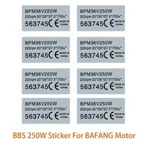 전기자전거 개조 키트 배터리 모터 브레이크 휠 전동 허브 변환 바팡 bbs 36v 250w mid drive motor 스티커 전기 스티커 dirve ebike 211, 16개