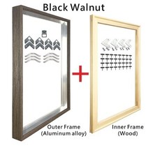 터프팅 프레임 틀 타프팅 금속 그림 액자 키트 DIY 골드 실버 블랙 화이트 캔버스 페인팅 벽 아트 홈 인테리어 8 가지 색상 30x40 50x70, [06] Black Walnut, [06] 55x85 CM