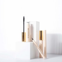 미크릿 비건 안번지는 미온수클렌징 마스카라 아이라이너 2종 세트, 블랙+블랙