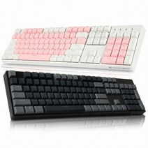 ABKO HACKER K3000 PBT 에디션 축교환 레인보우 LED 게이밍 기계식키보드, K3000 PBT 에디션 레인보우 LED, 블랙/청축