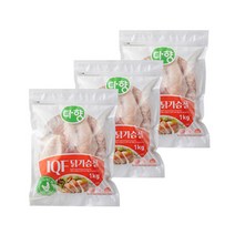 다향 IQF 국내산 냉동 생 닭가슴살 (1KG X 3봉) 3KG