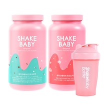 쉐이크베이비 단백질 다이어트 식사대용쉐이크 2입+보틀세트, 1세트, 민트초코맛750g+피치요거트맛750g+퍼플보틀1개